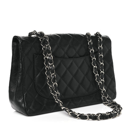 Chanel Caviar Quilted Jumbo Single Flap Black 3 of 11