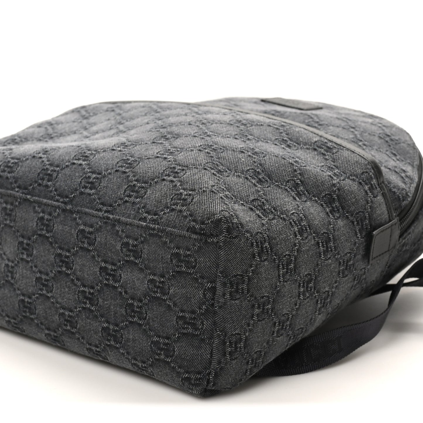 Denim GG Monogram Childrens Backpack Black