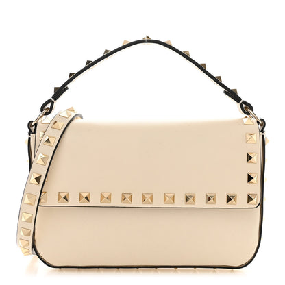 Valentino Garavani Calfskin Rockstud Crossbody Pouch Light Ivory 1 of 11