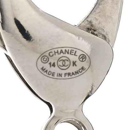 Chanel Resin CC Oversized Padlock Chain Necklace Silver Pearly White 6 of 7