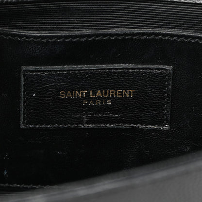 Saint Laurent Grain De Poudre Medium Classic Monogram Kate Satchel Black 6 of 14