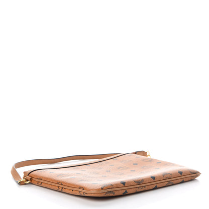 MCM Visetos Liz Shopper Tote Pouch Cognac 5 of 9