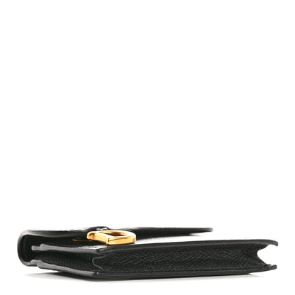Christian Dior Grained Calfskin Saddle Card Holder Black 4 of 10