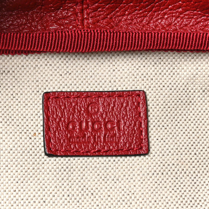 Gucci Grained Calfskin Medium Ophidia Double Buckle Backpack Red 6 of 9