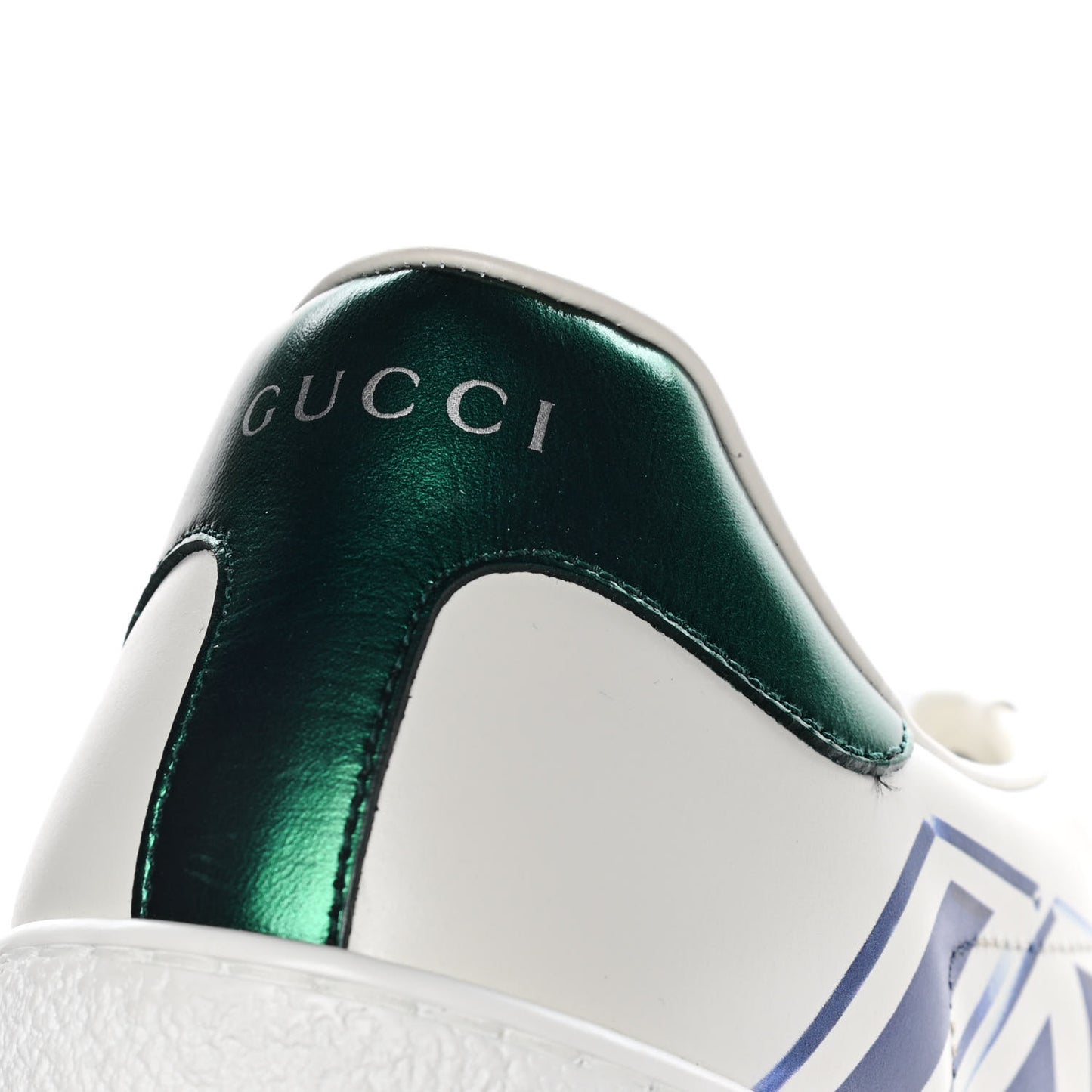 Calfskin Nappa LOVED Print Mens Ace Sneakers 9 White Red Flame Green