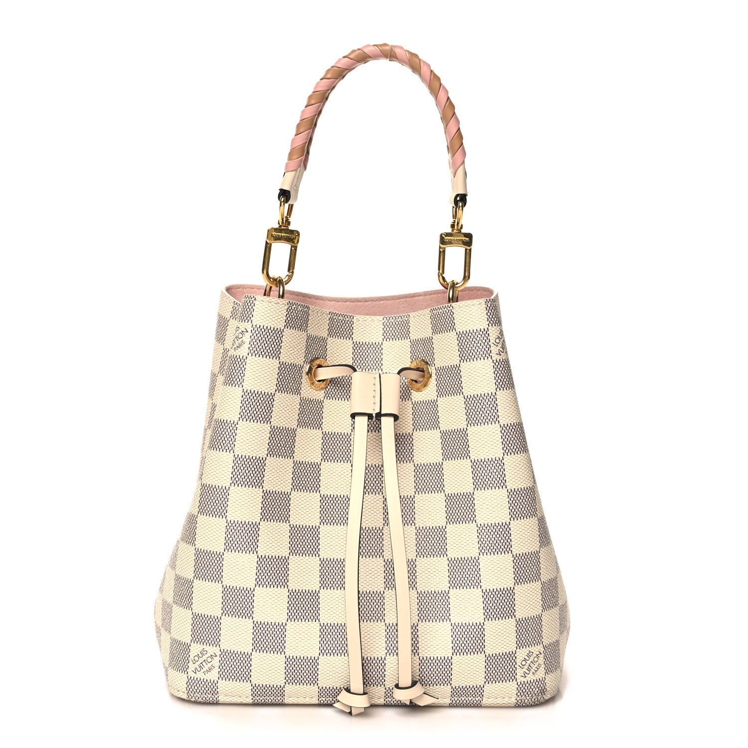 Louis Vuitton Damier Azur Braided Neonoe BB Pink 1 of 12