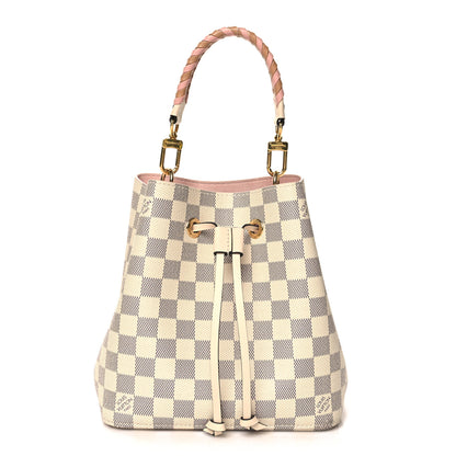 Louis Vuitton Damier Azur Braided Neonoe BB Pink 1 of 12