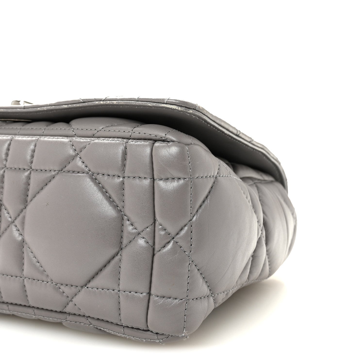 Christian Dior Calfskin Macrocannage Medium Caro Bag Iron Grey 10 of 10