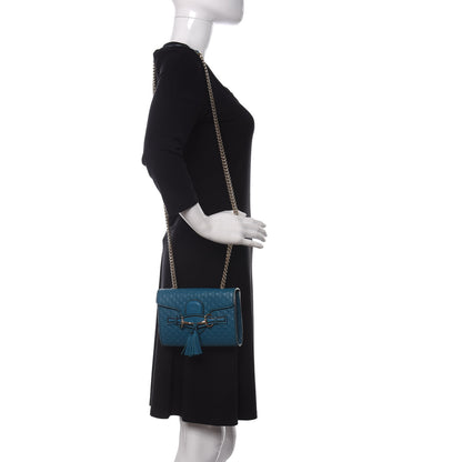 Gucci Microguccissima Mini Emily Shoulder Bag Deep Cobalt 2 of 10