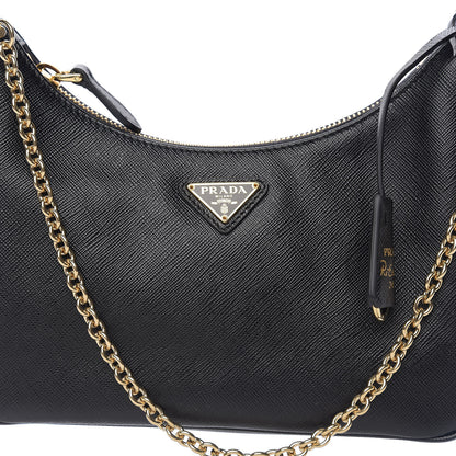 Prada Saffiano Lux Re-Edition 2005 Shoulder Bag Black 8 of 8