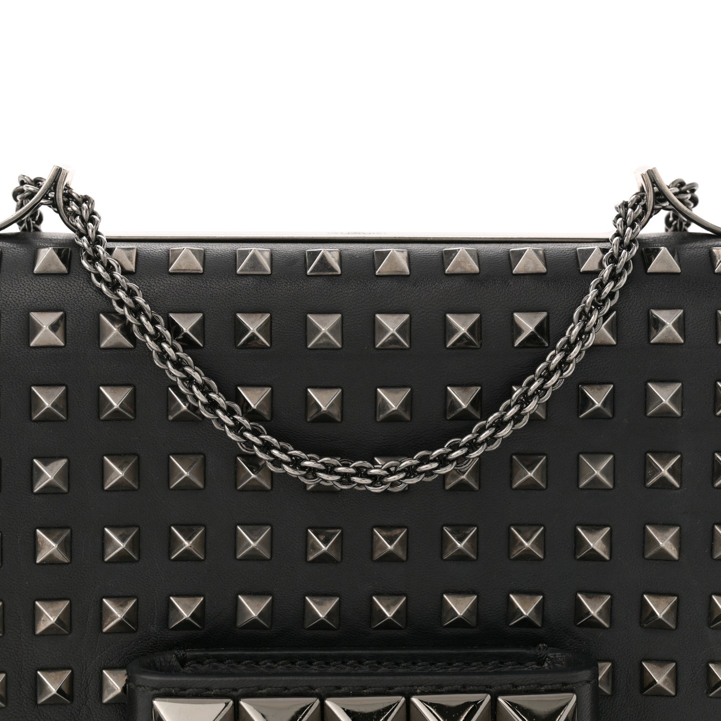 Vitello Rockstud All Over Va Va Voom Flap Bag Black