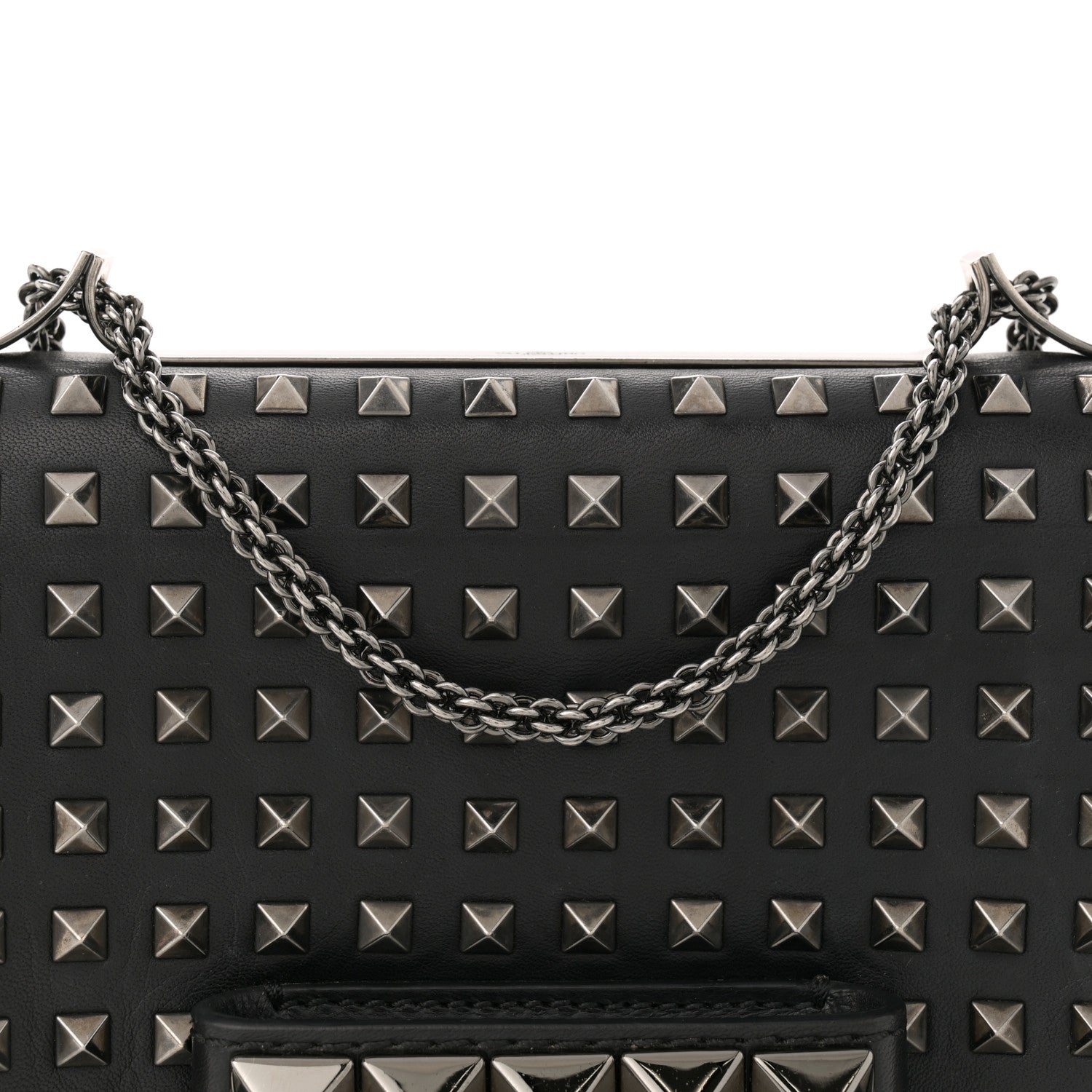 Valentino Garavani Vitello Rockstud All Over Va Va Voom Flap Bag Black 9 of 12