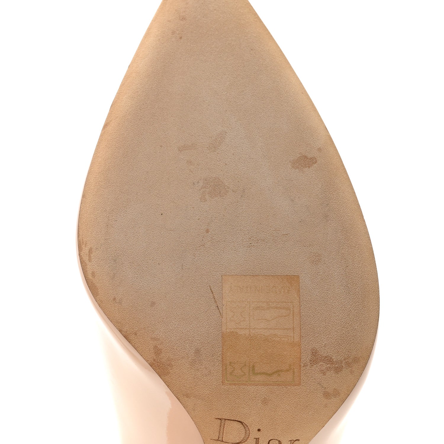 Christian Dior Patent Pumps 38 Nude 8 of 13