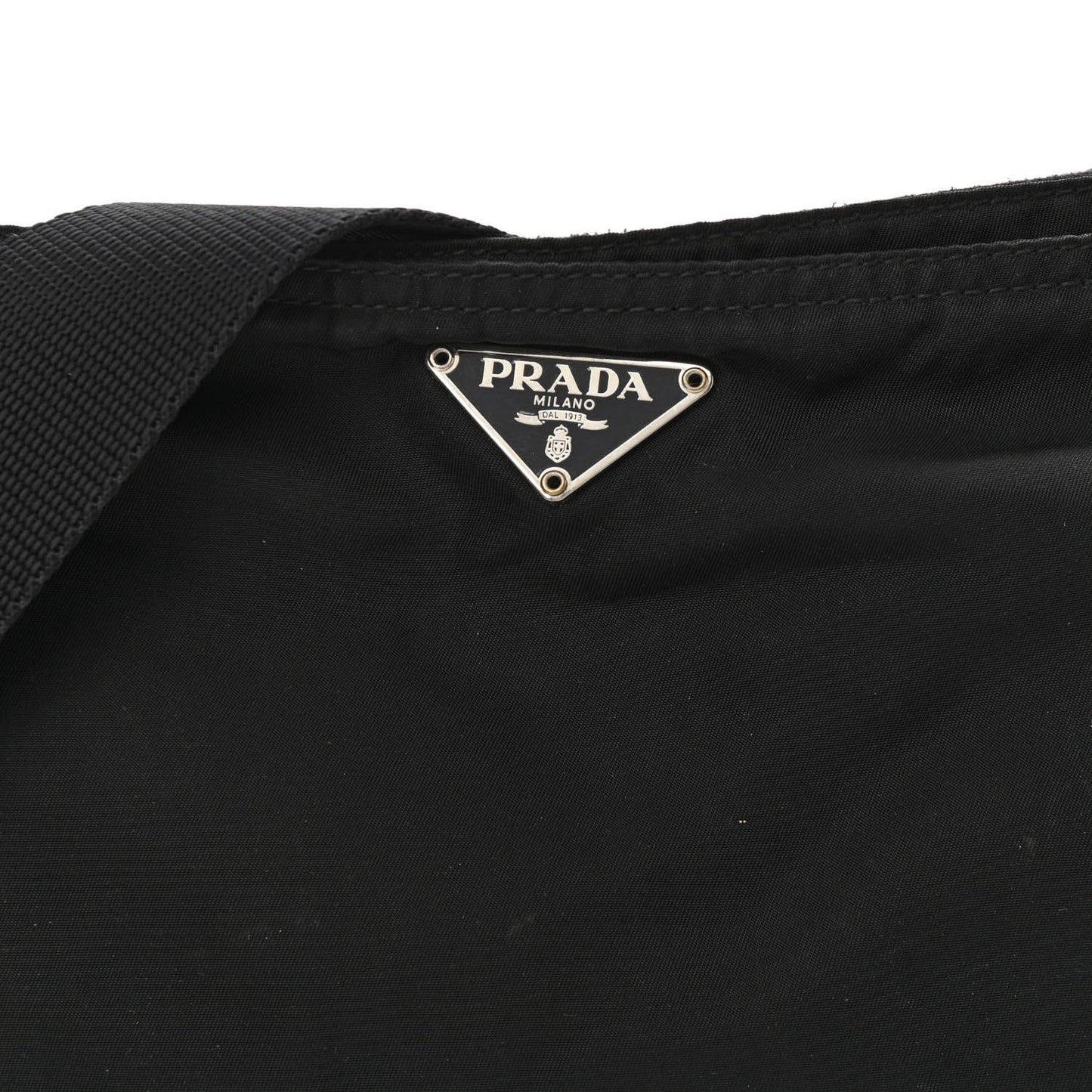 Nylon Messenger Bag Black