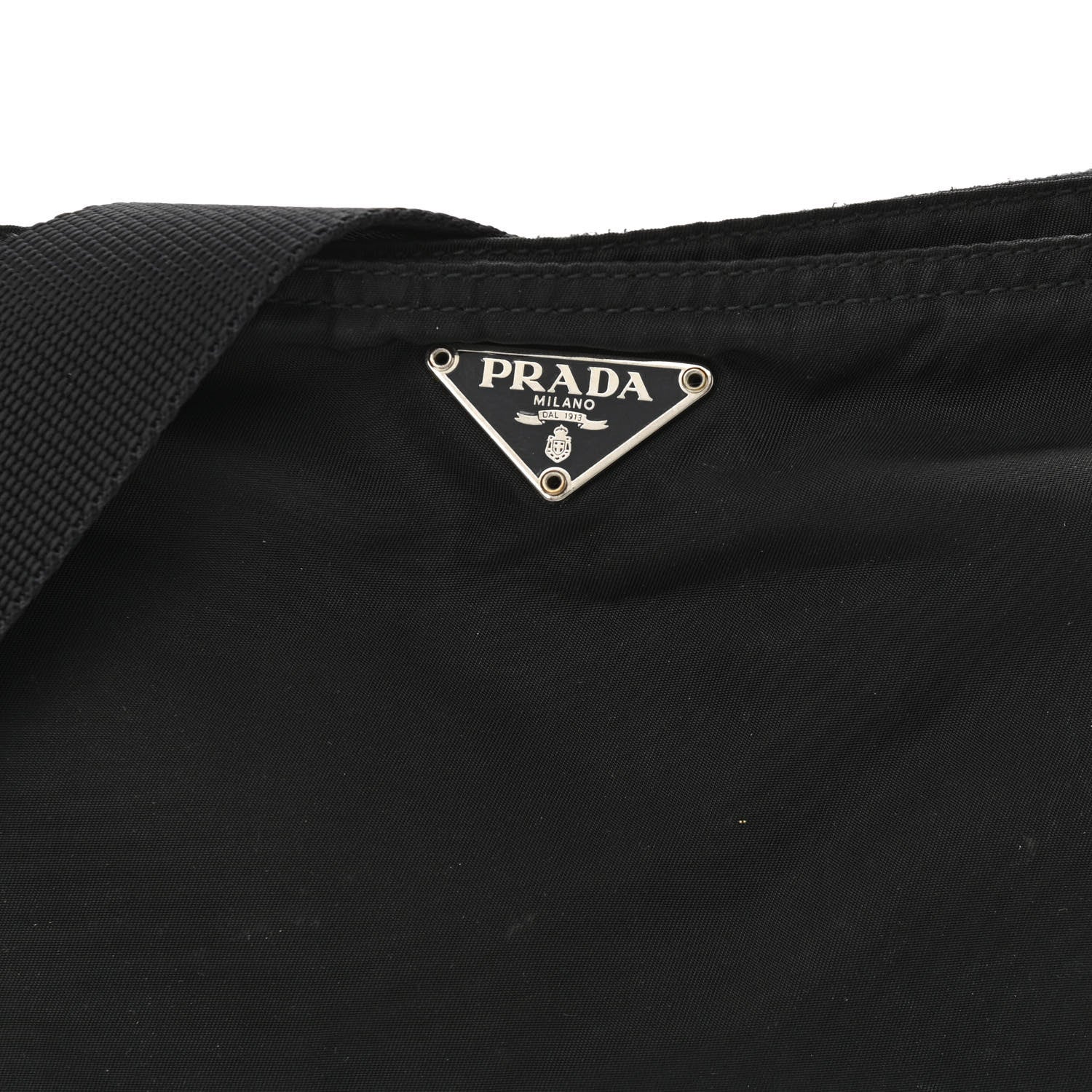 Prada Nylon Messenger Bag Black 7 of 9
