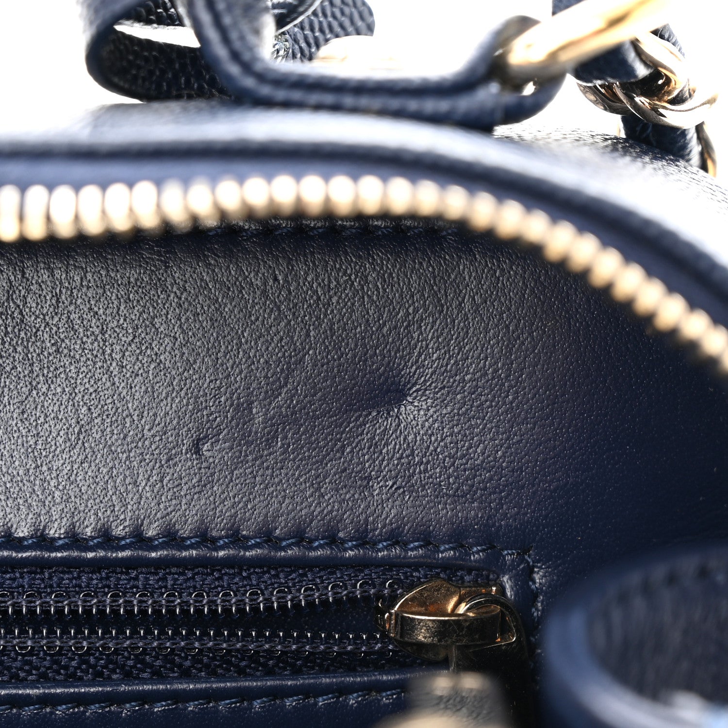 Chanel Caviar Quilted Medium CC Filigree Vanity Case Navy 14 of 14