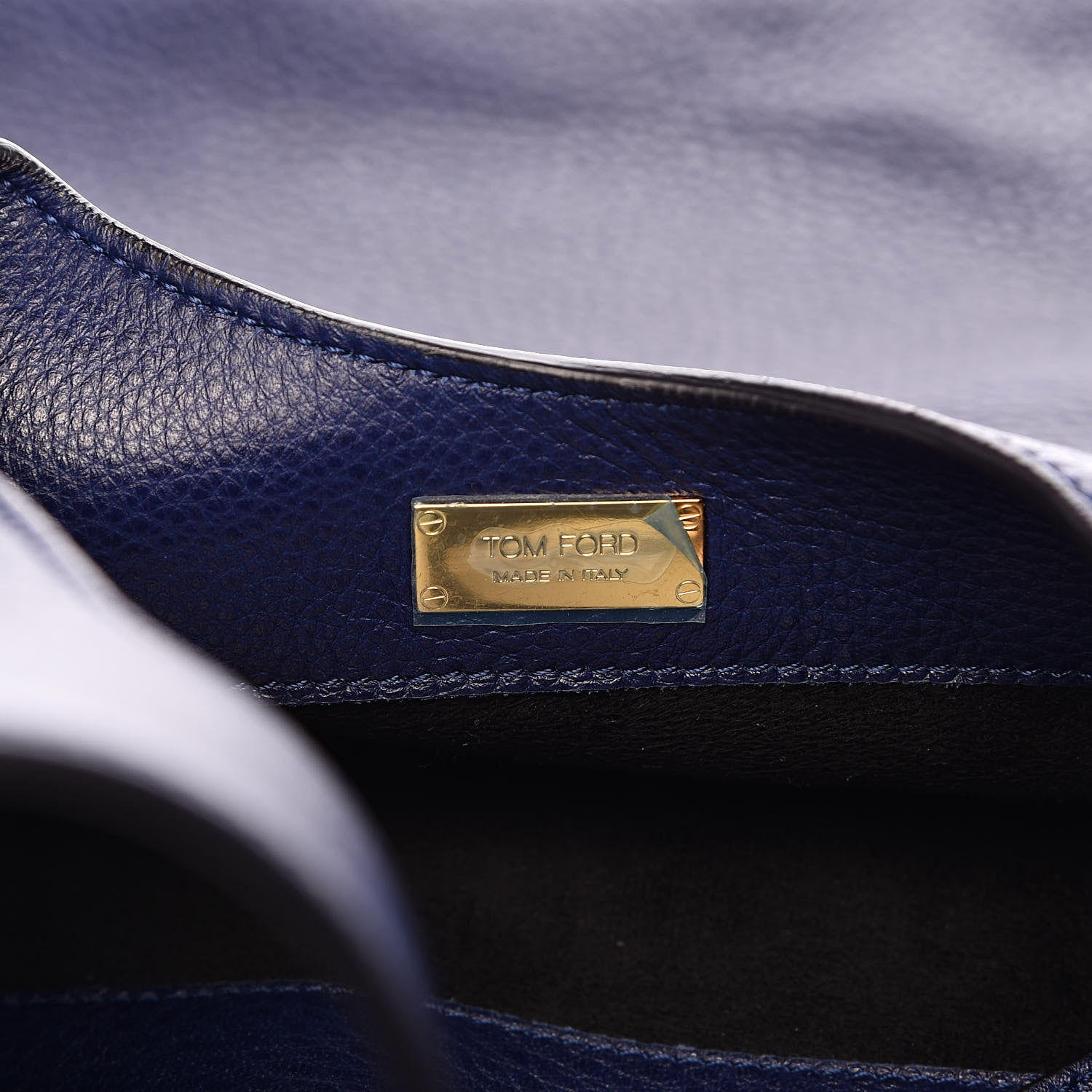 Tom Ford Calfskin Large Alix Padlock Zip Shoulder Bag Cobalt 8 of 10