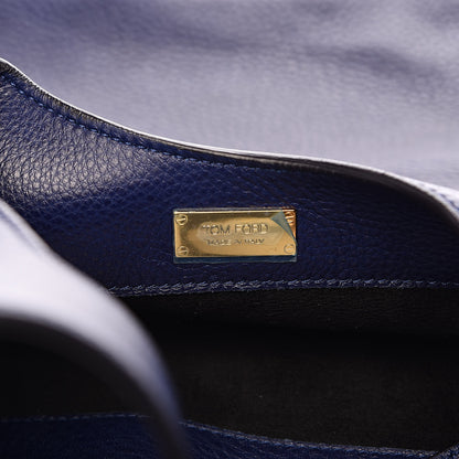 Tom Ford Calfskin Large Alix Padlock Zip Shoulder Bag Cobalt 8 of 10