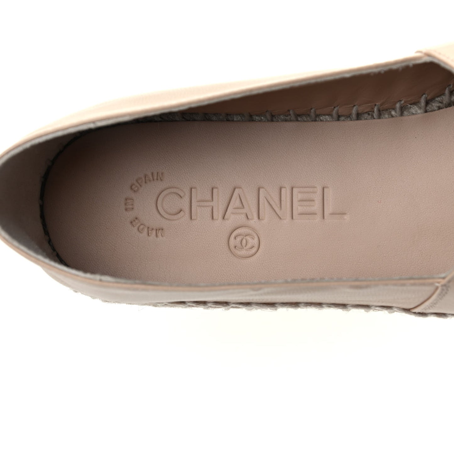 Lambskin CC Espadrilles 38 Beige Black