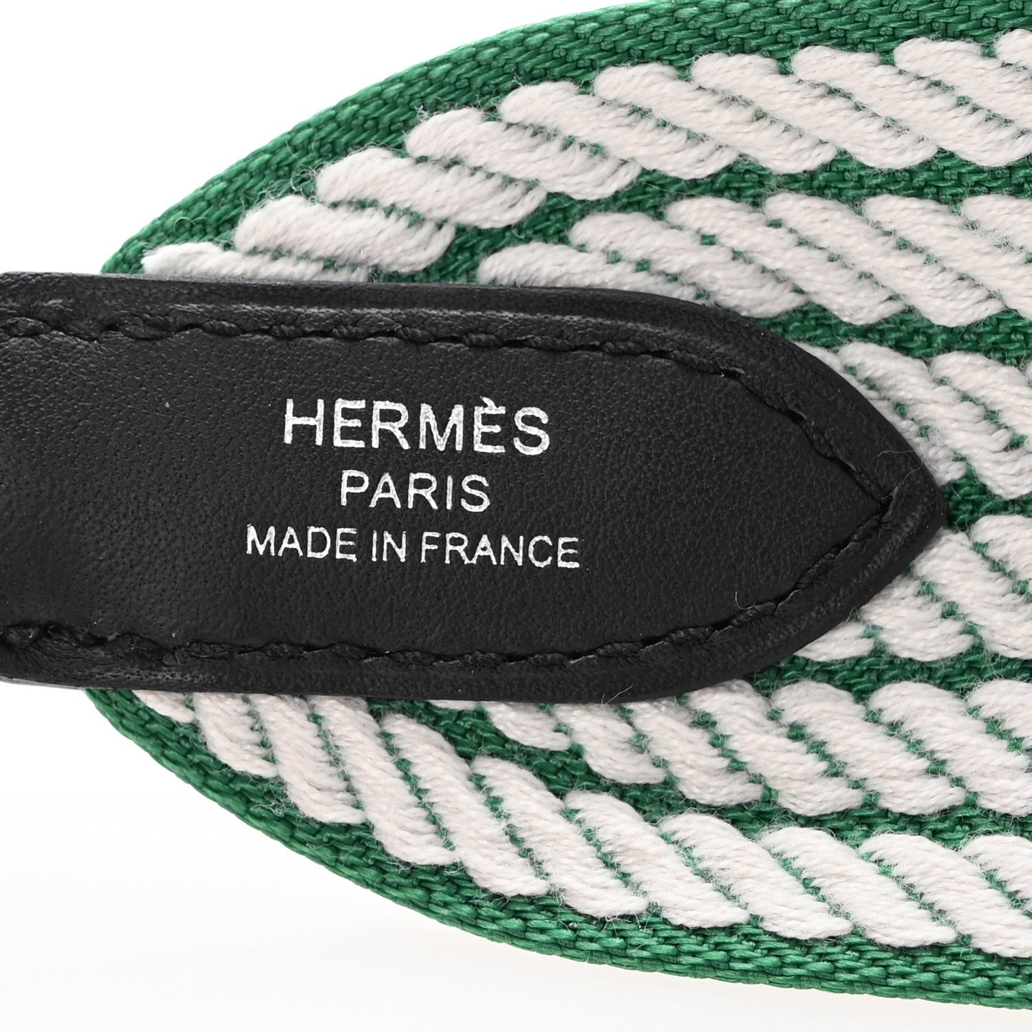 Hermes Toile Swift 50mm Sangle Cordage Shoulder Strap Vert Vertigo Black 4 of 6