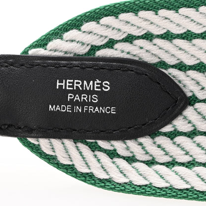 Hermes Toile Swift 50mm Sangle Cordage Shoulder Strap Vert Vertigo Black 4 of 6