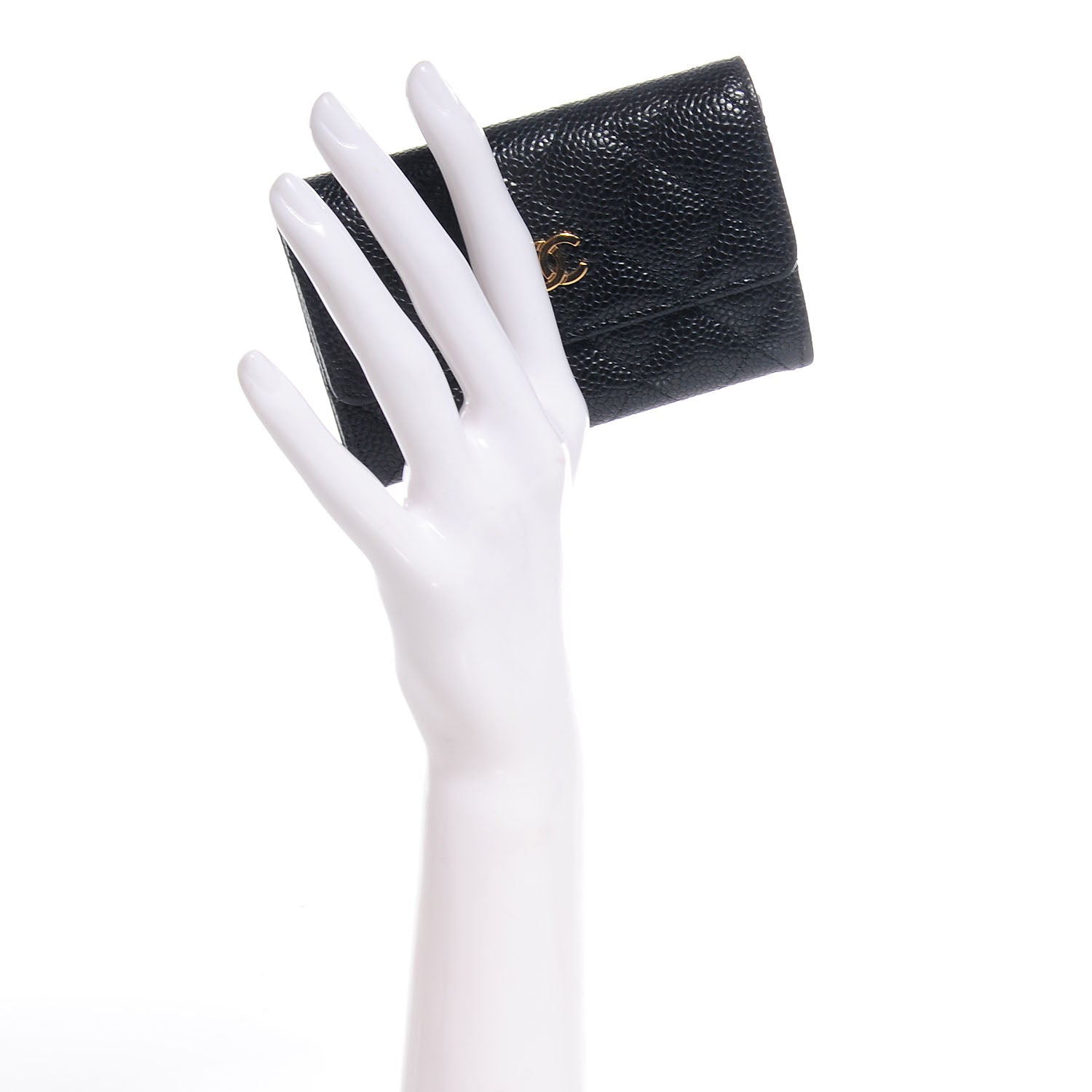 Chanel Caviar Quilted Flap Card Holder Black 2 of 8