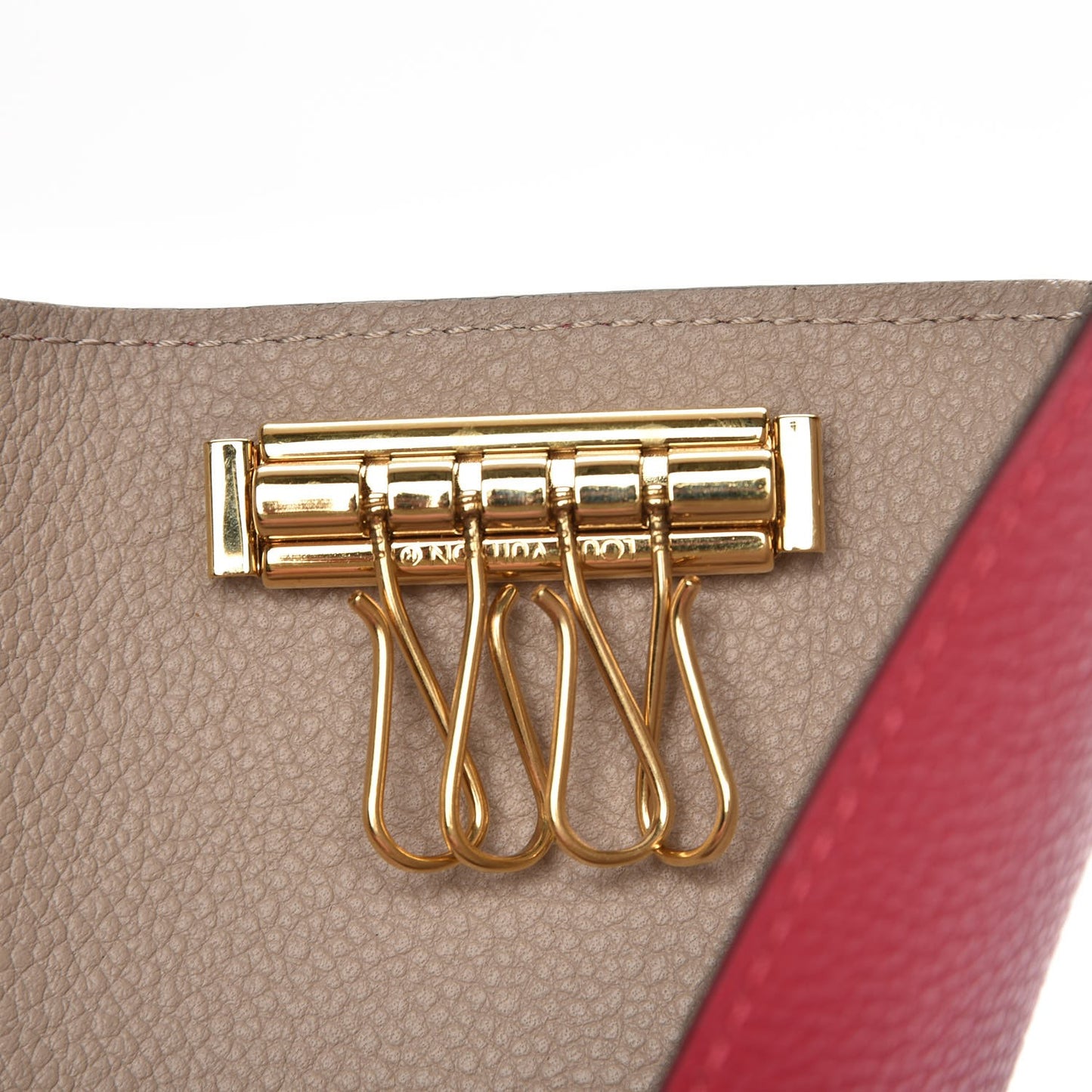 Calfskin Berlingot Key Holder Fuchsia
