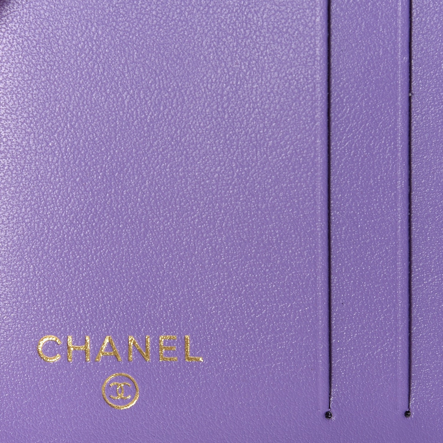 Chanel Caviar Quilted Card Holder Wallet Purple 7 of 10