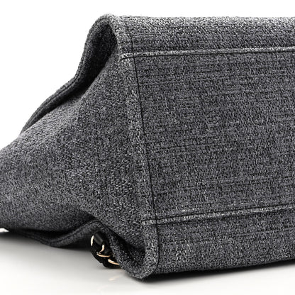 Chanel Woven Straw Raffia Medium Deauville Tote Grey 8 of 9