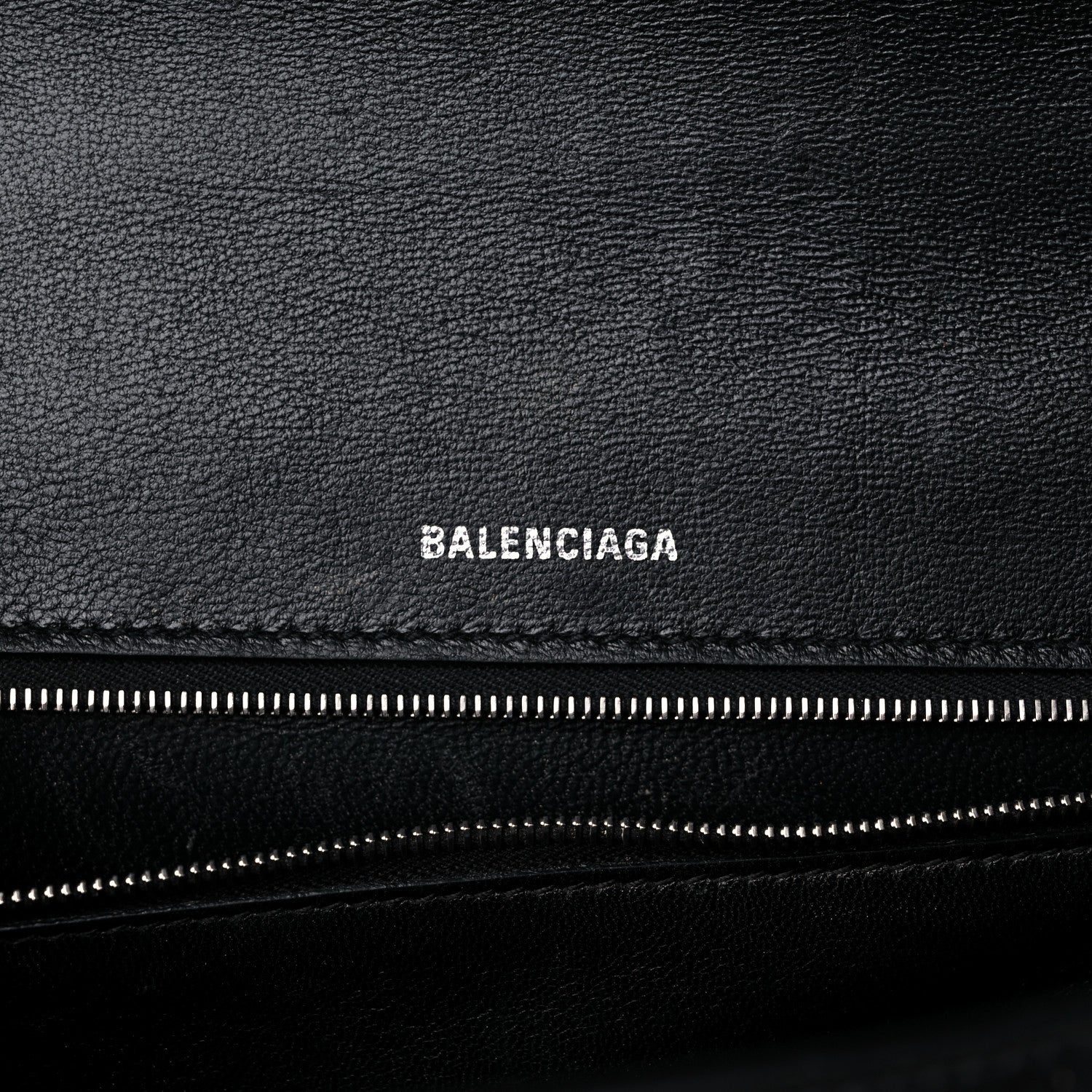 Balenciaga Grained Calfskin Medium Hourglass Top Handle Bag Black 6 of 18