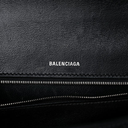 Balenciaga Grained Calfskin Medium Hourglass Top Handle Bag Black 6 of 18