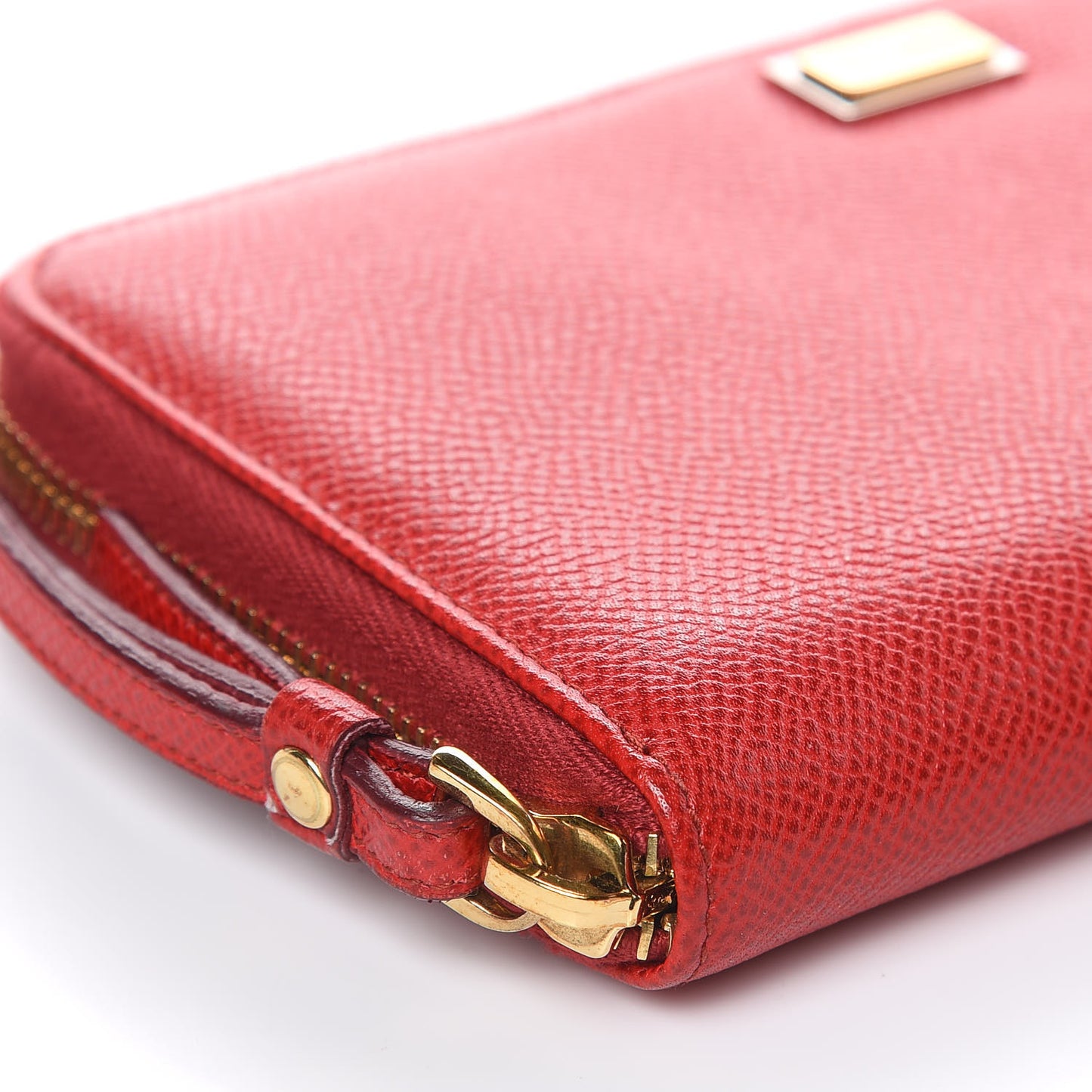 Dauphine Zip Around Wristlet Wallet Red