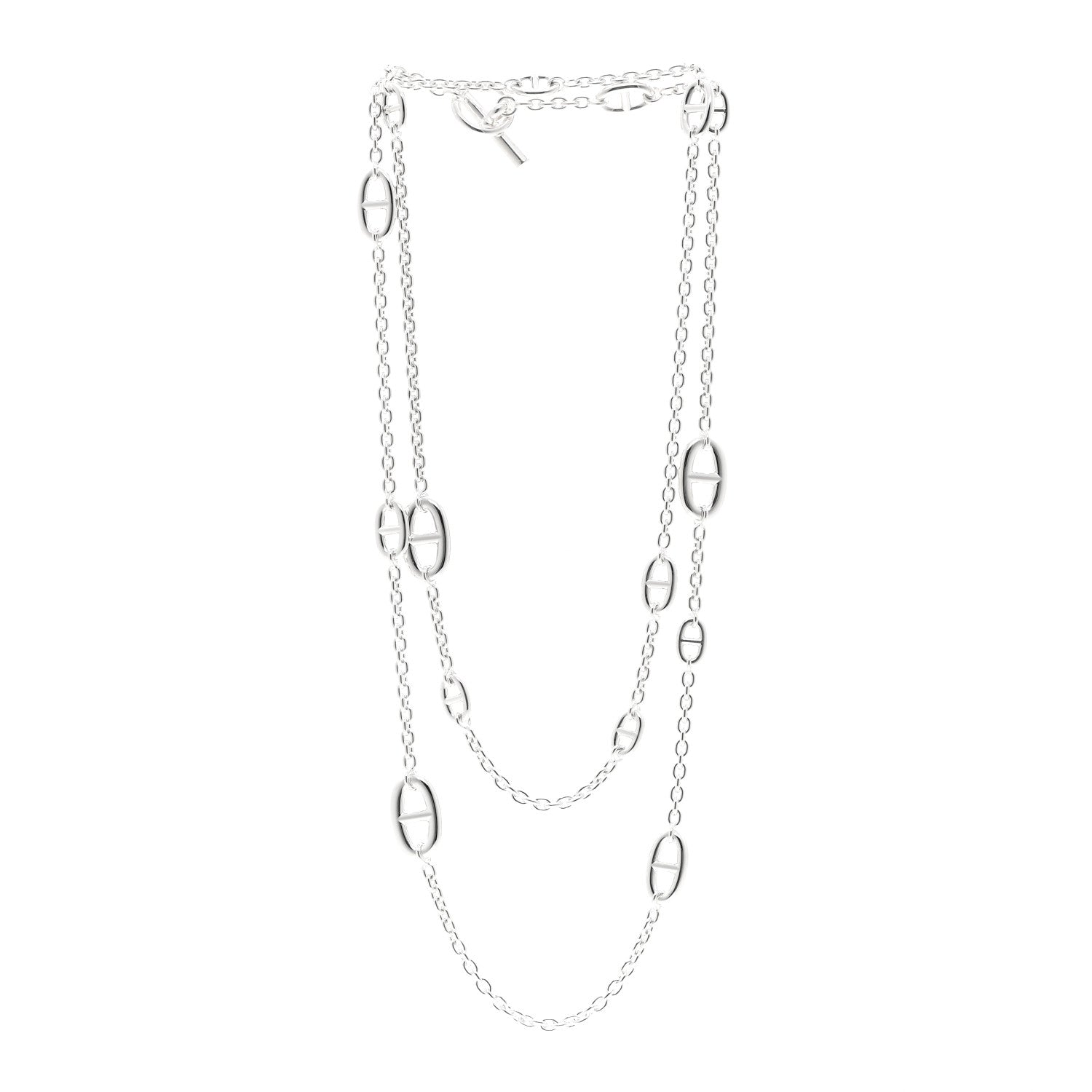 Hermes Sterling Silver Farandole Necklace 120 3 of 6