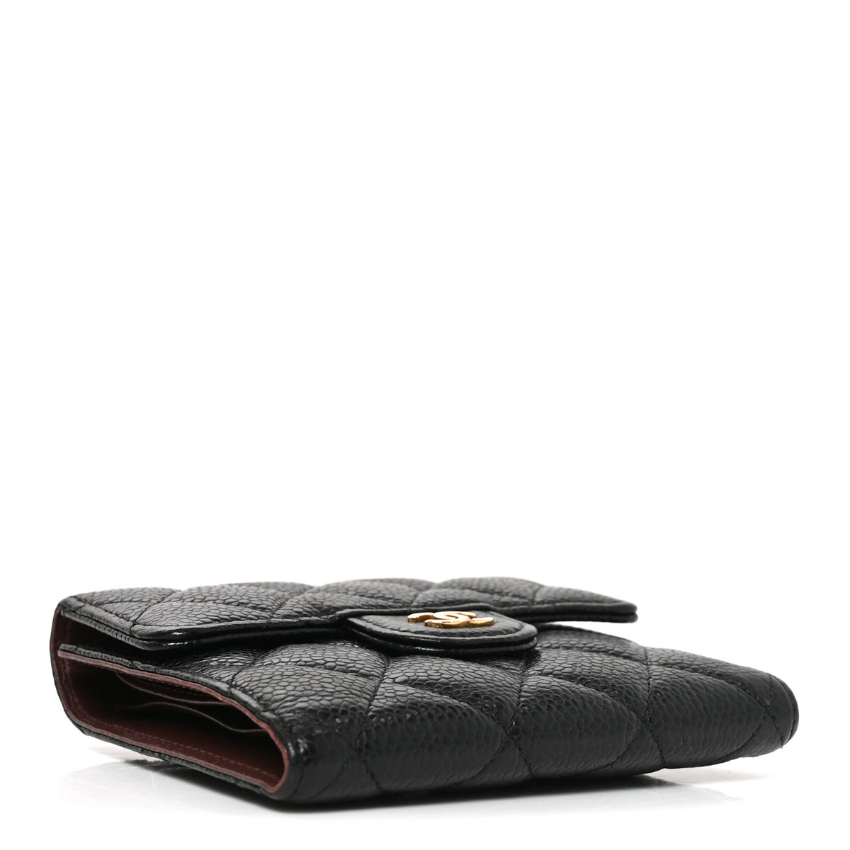 Chanel Caviar Quilted Compact Flap Wallet Black 4 of 7