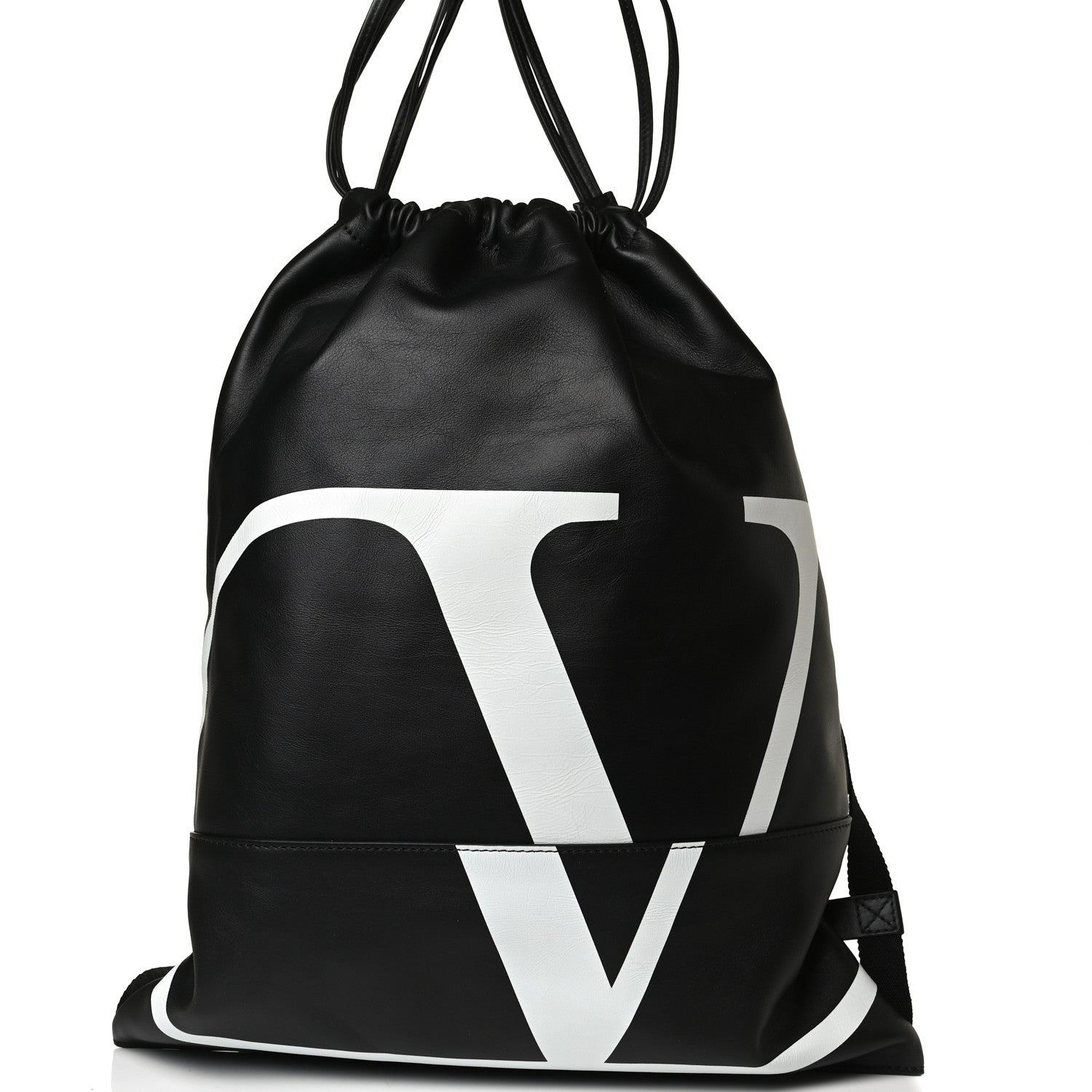 Valentino Garavani Nappa VLogo Drawstring Backpack Black 8 of 8