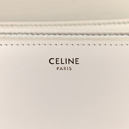 Celine Shiny Calfskin Medium Triomphe White 6 of 13