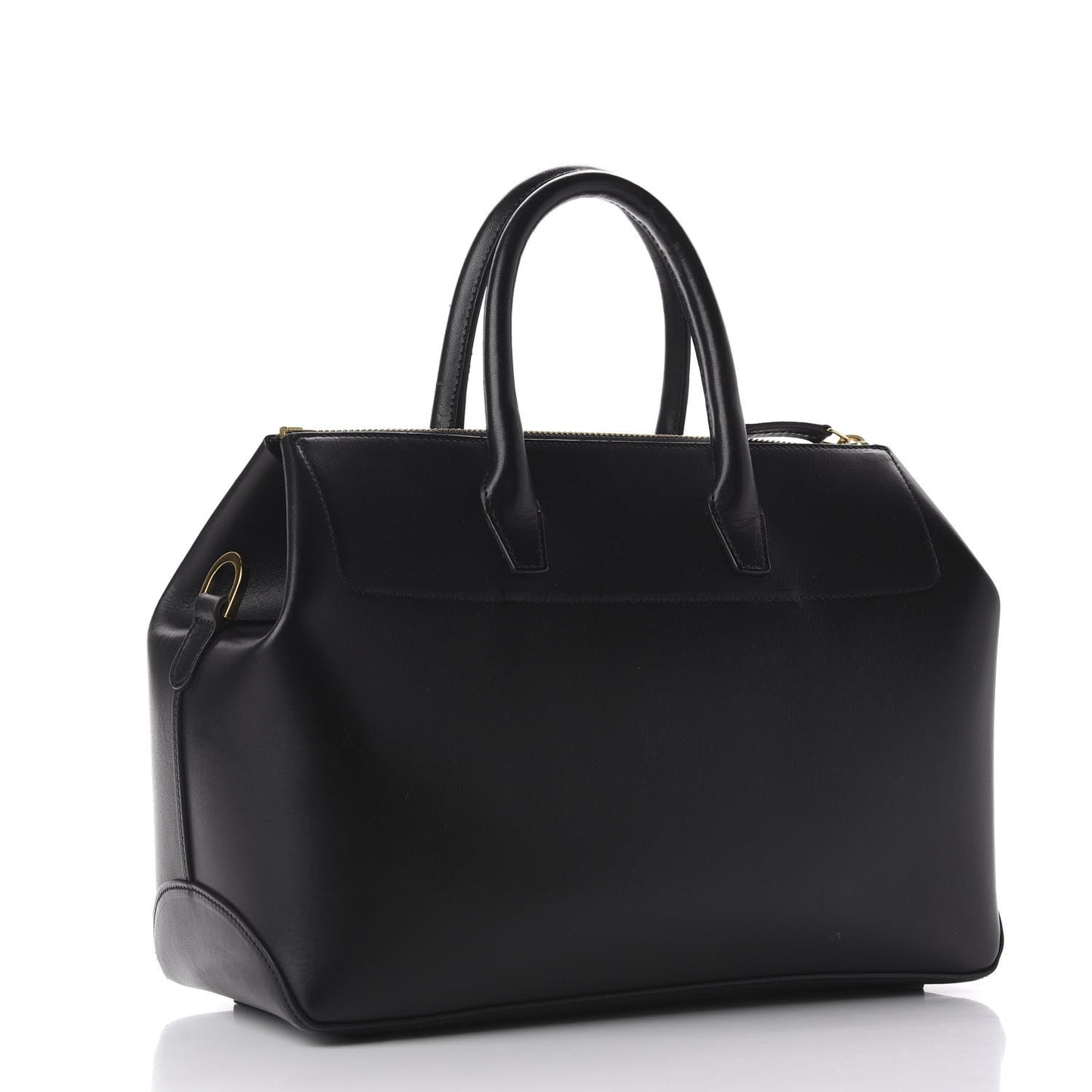 Calfskin Mini Travel Crossbody Bag Black Flamma