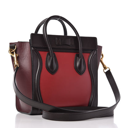 Celine Satin Calfskin Nano Tri-Color Luggage Orchid 3 of 9