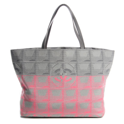 Chanel Nylon Travel Shopping Tote Pink Grey 1 of 7