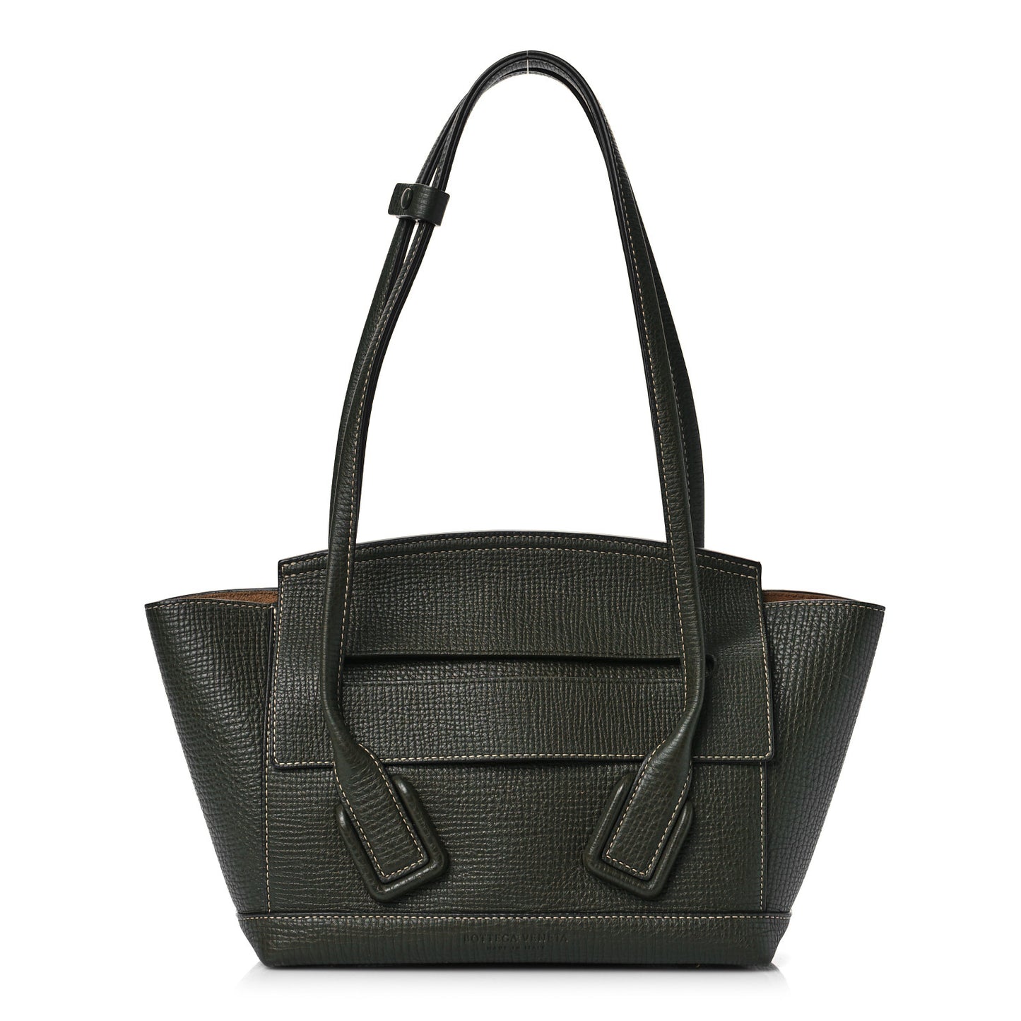 Grainy Calfskin Small Arco Kaki
