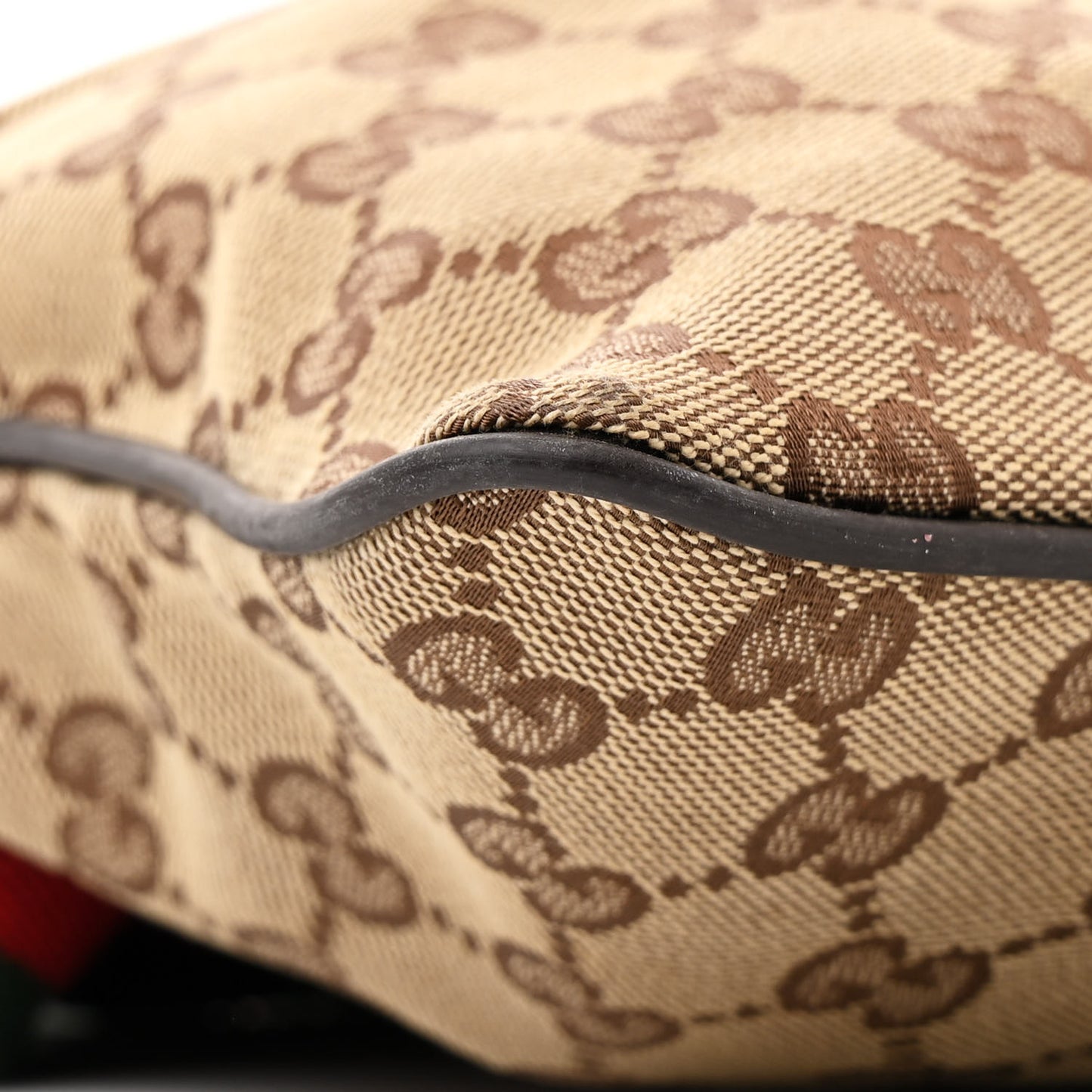 Monogram Web Small Flat Messenger Bag Brown