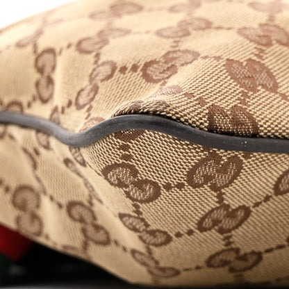 Gucci Monogram Web Small Flat Messenger Bag Brown 9 of 11