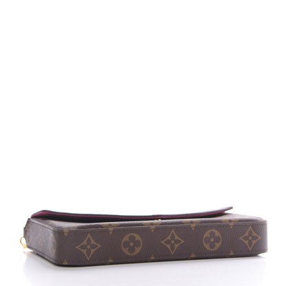 Louis Vuitton Monogram Pochette Felicie Chain Wallet Fuchsia 4 of 11