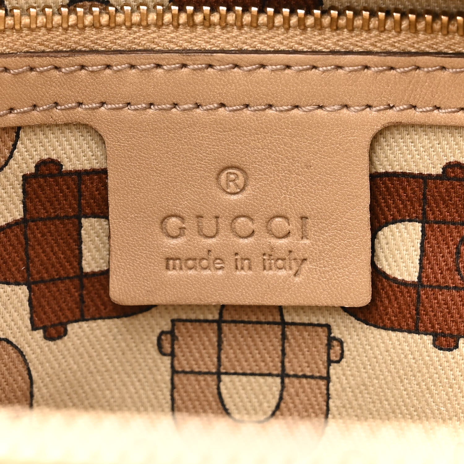 Gucci Guccissima Small Britt Boston Beige 6 of 10