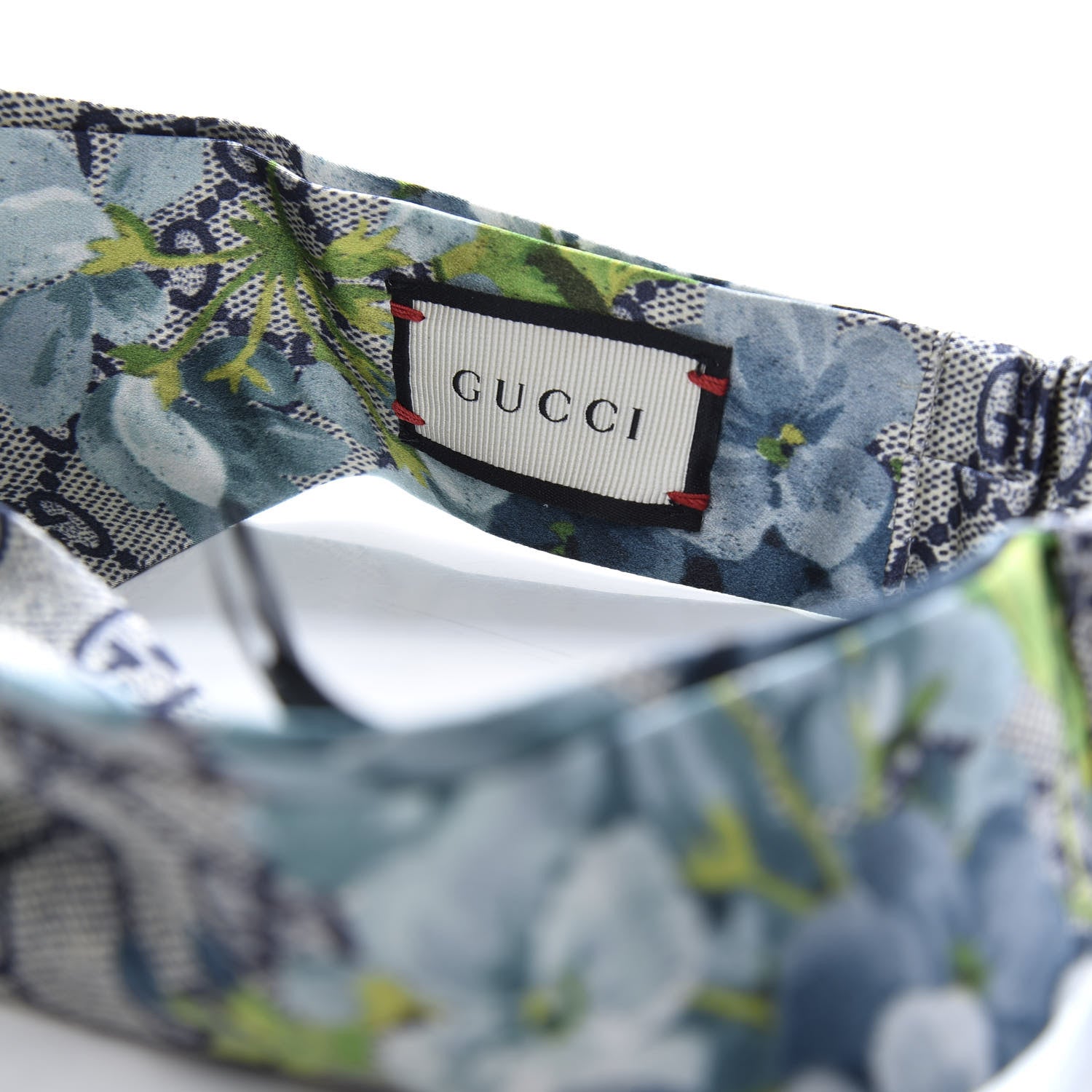 Gucci Silk Monogram Blooms Print Headband Blue 3 of 5