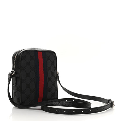 Gucci X BALENCIAGA BB Monogram Web Mini Ophidia Messenger Black 2 of 9