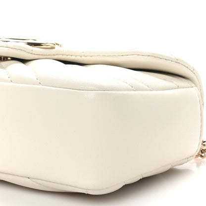 Gucci Lambskin Matelasse Mini GG Marmont Shoulder Bag White 10 of 10