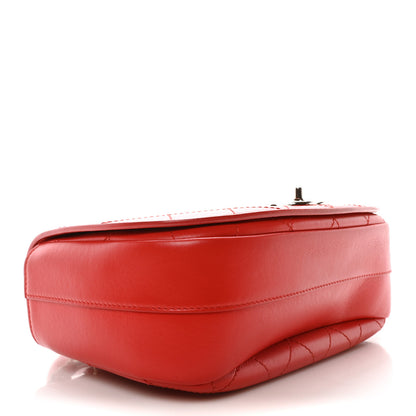 Chanel Calfskin Stitched Small Ring My Bag Flap Crossbody Red 4 of 10