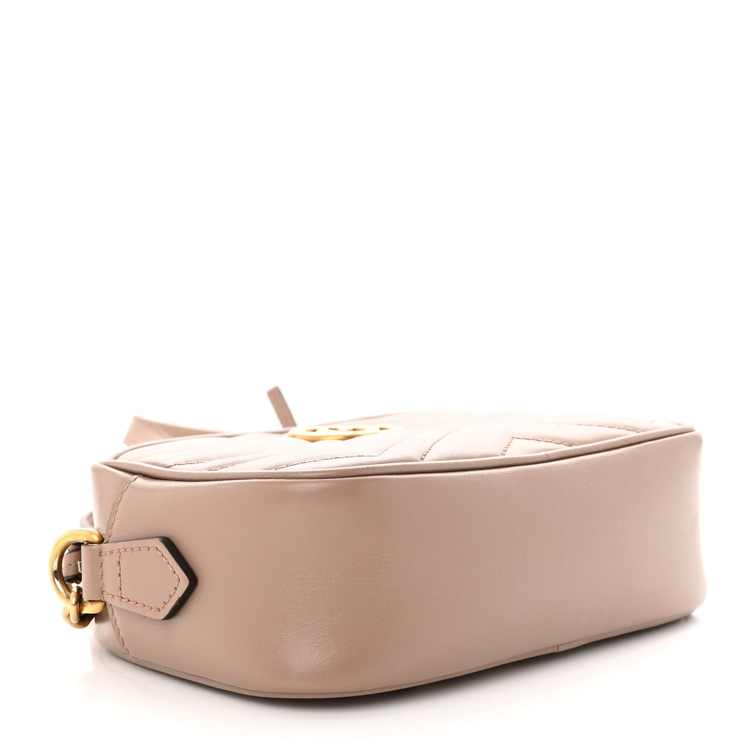 Gucci Calfskin Matelasse Mini GG Marmont Chain Shoulder Bag Porcelain Rose 4 of 12