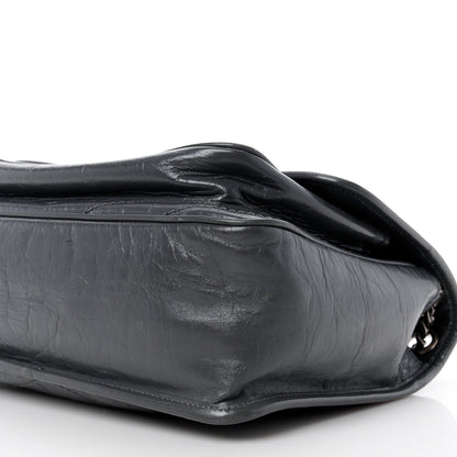 Saint Laurent SAINT LAURENT Crinkled Calfskin Matelasse Monogram Medium Niki Chain Satchel Storm 11 of 11